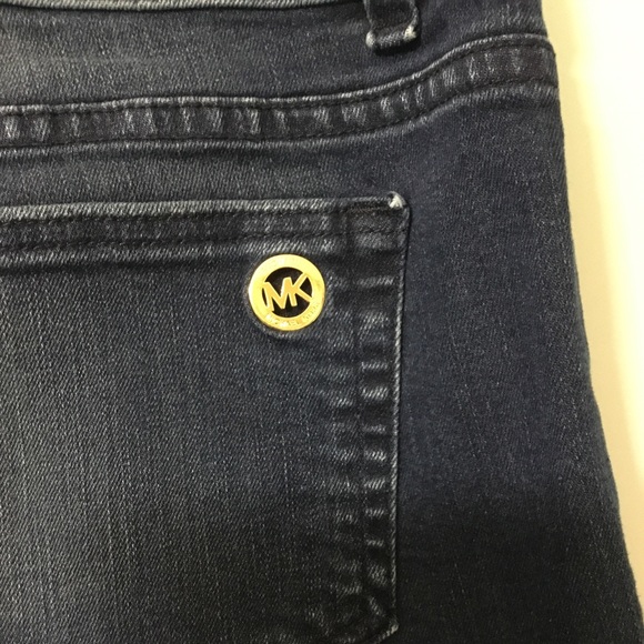 Michael Kors~Women's Size 10P Blue Skinny Leg Dark Wash Stretch Jeans - Picture 8 of 8